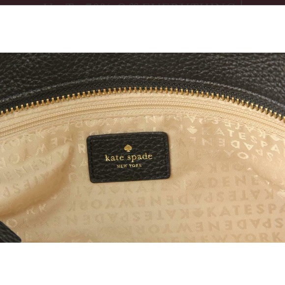 Kate Spade Stevie Berkshire Road Large Top Zip Black Leather Satchel Bag - Picture 8 of 12